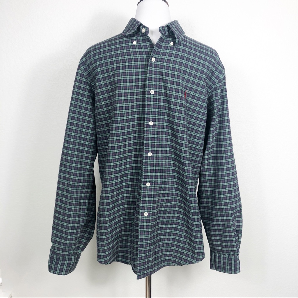 Ralph Lauren Plaid Button Down Shirt. Size Xl